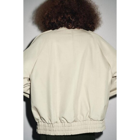 ZARA ZW COLLECTION WATER-REPELLENT SHORT TRENCH COAT - Picture 9 of 12